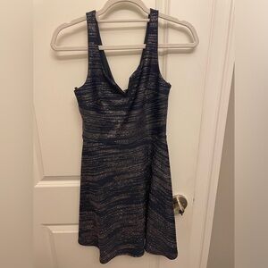 Dark Blue and Gold Sparkly Dress